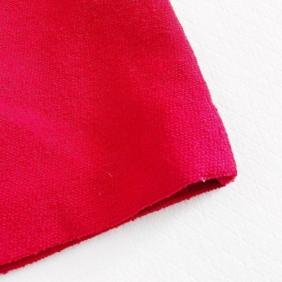Carlisle Red Wool Pencil Skirt Back Slit SZ6 - Picture 4 of 6